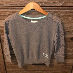 3/4 length sweatshirt